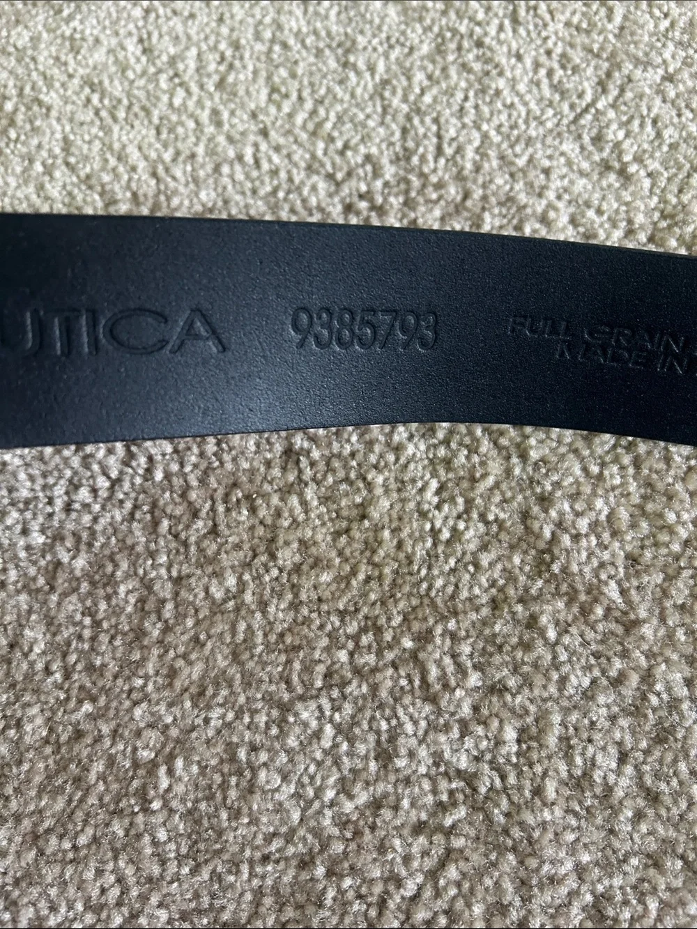 ❤️ 3/$18 Men's Nautica Black Leather Belt with Brushed Metal Buckle
